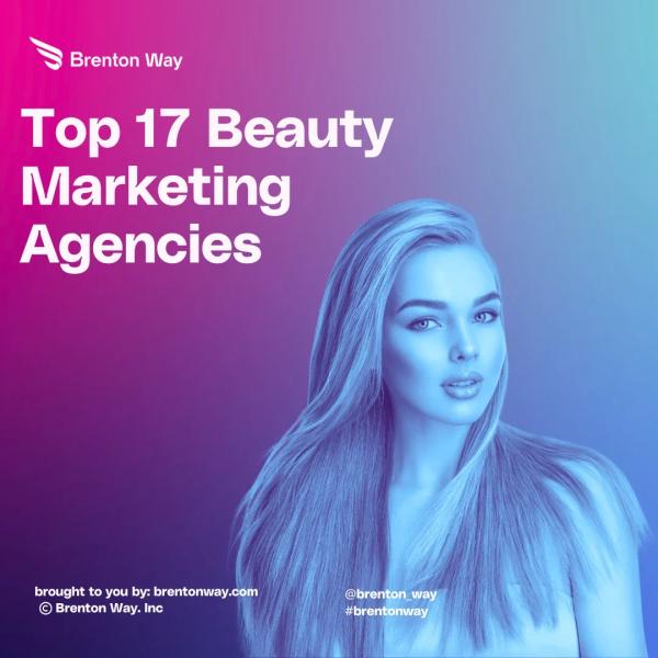 Brenton Way blog cover graphic titled 'Top 15 Best Beauty Marketing Agencies in 2026'.