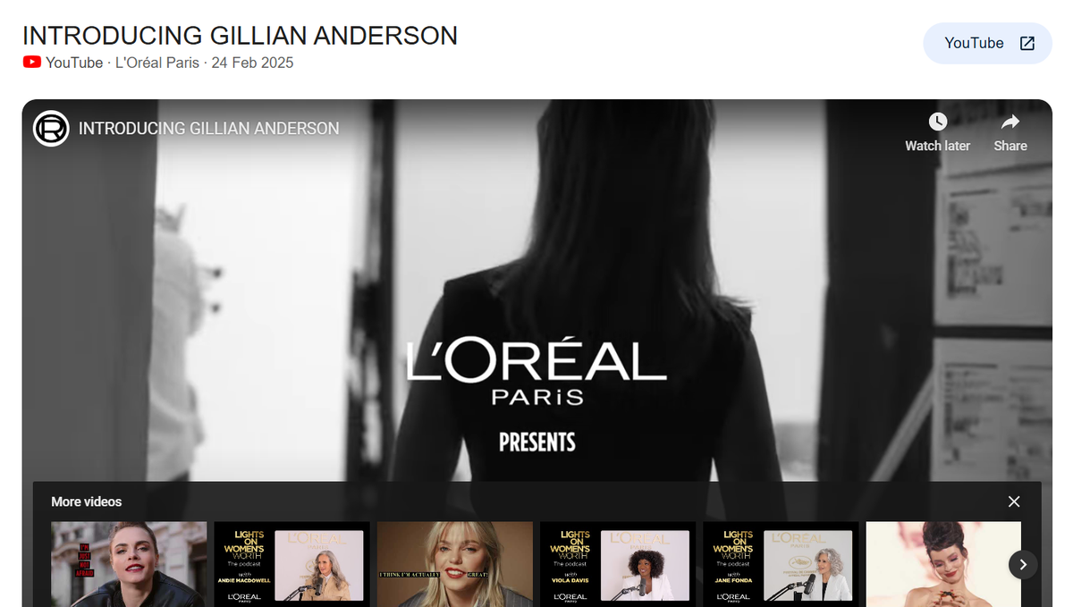 L'Oréal Paris's 'Age Perfect' Campaign with Gillian Anderson To Redefine Inclusivity