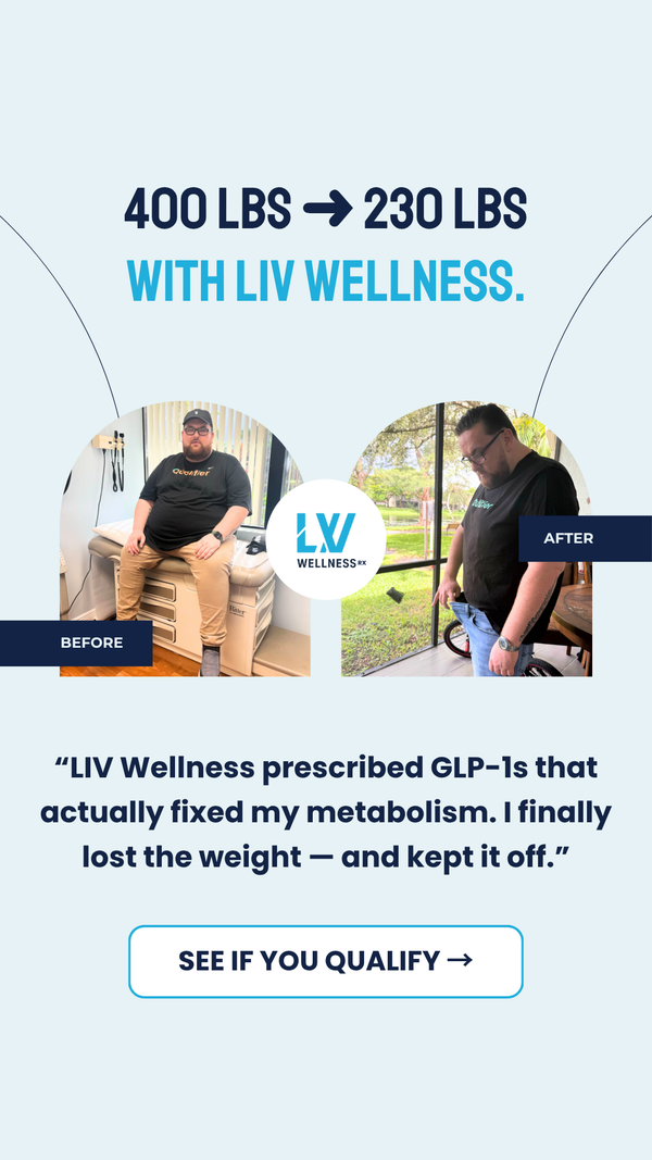 LivWellness RX vertical story ad creative for GLP-1 weight loss