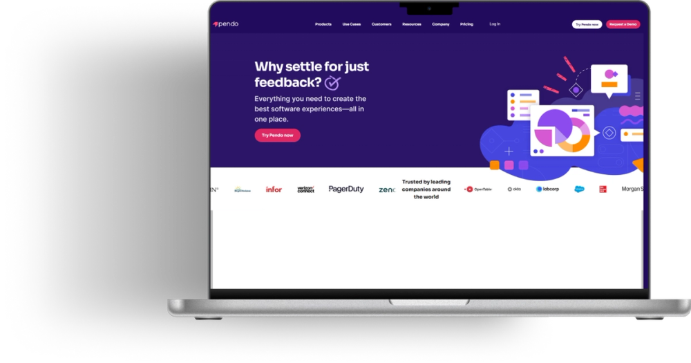 Website design displayed in a laptop