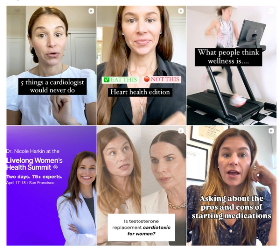Engaging Ad Copies for cardiology digital marketing - Cardiologist social video grid