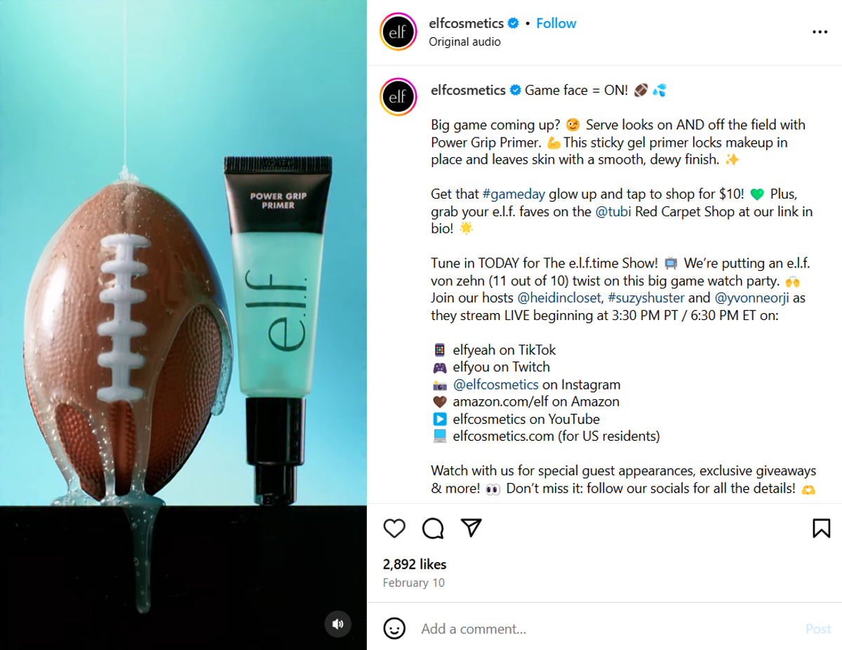e.l.f. Cosmetics x The Puppy Bowl Super Bowl Campaign