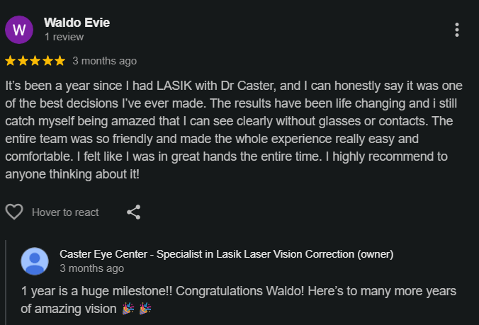 Online review management for ophthalmology practices