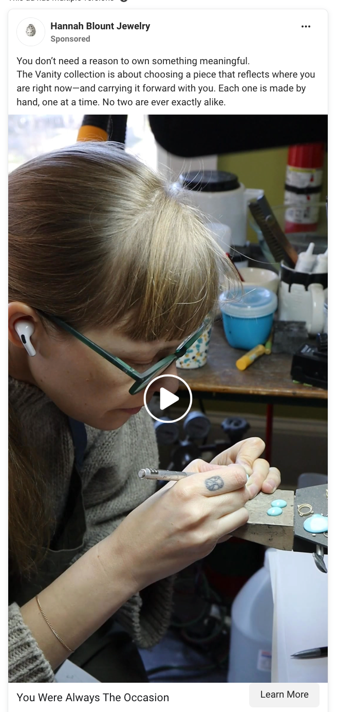 Hannah Blount working at the bench in her New York studio