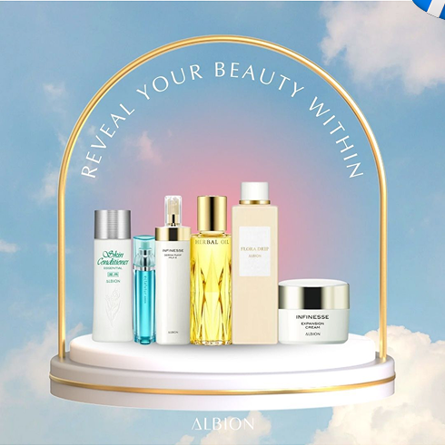 Albion beauty product campaign creative