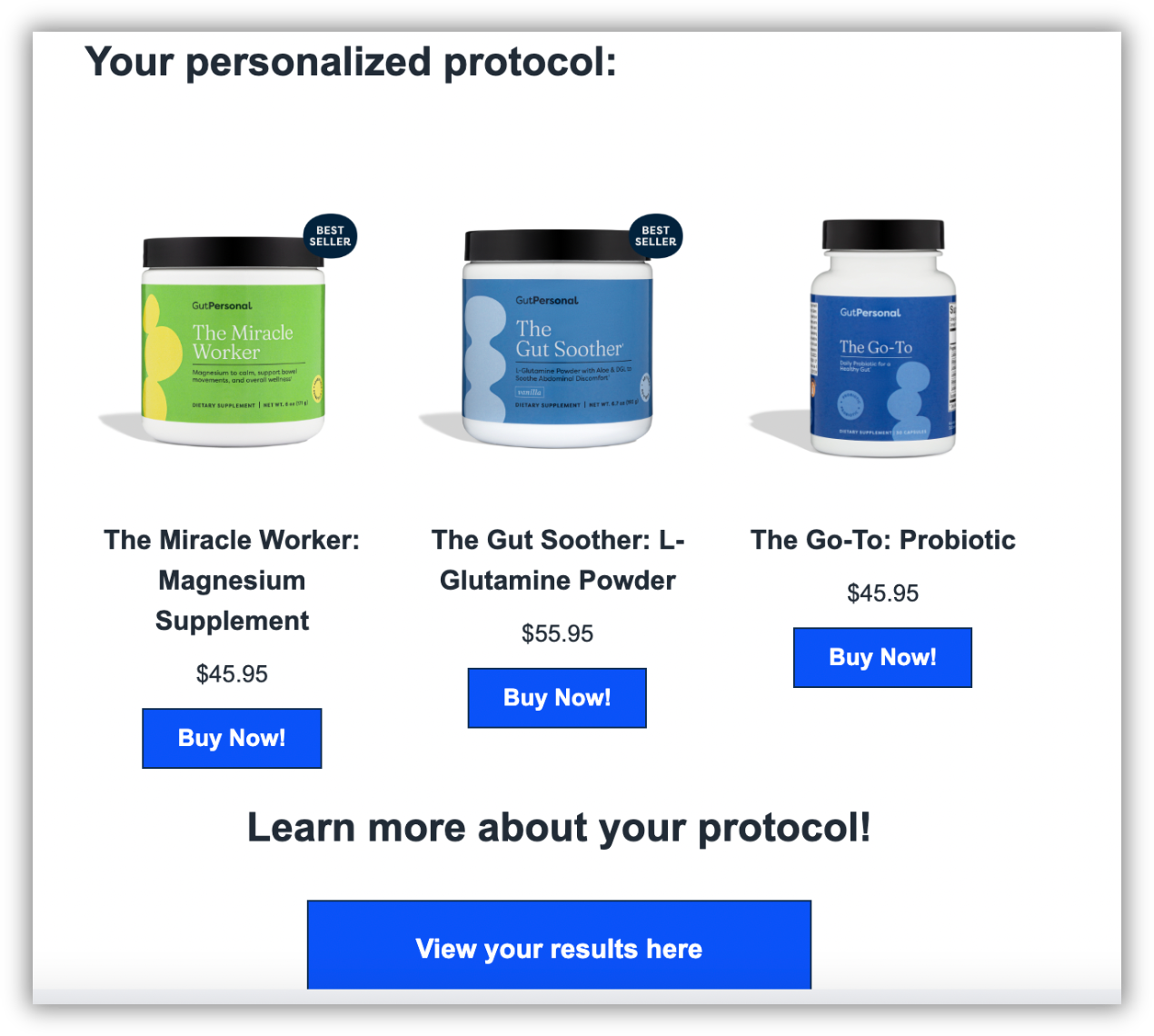 Gutpersonal recommended products and protocol