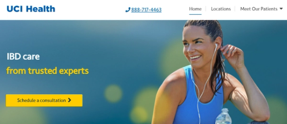 Optimized landing pages for GI PPC campaigns