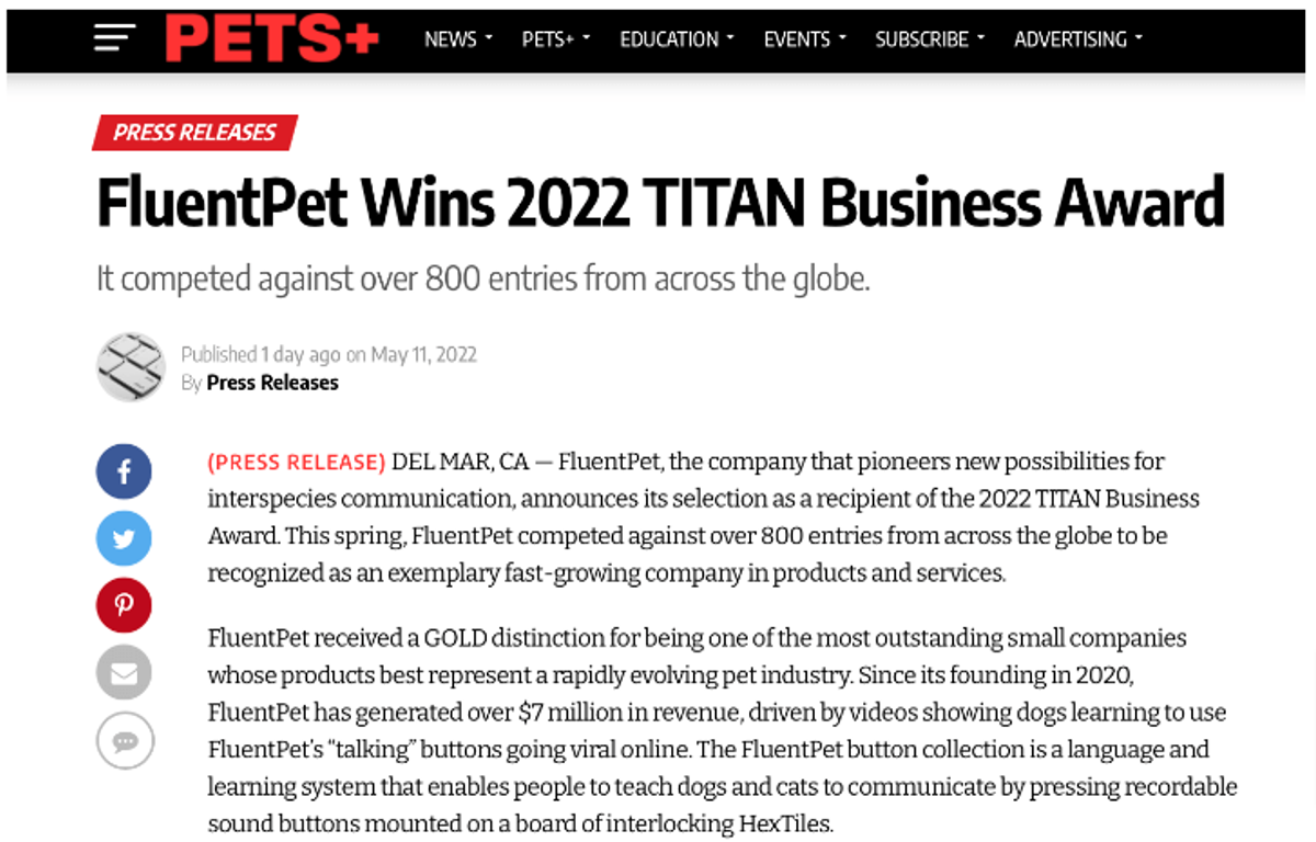 Screenshot from PetPlus PR 2022 TITAN Business Award​​​​‌﻿‍﻿​‍​‍‌‍﻿﻿‌﻿​‍‌‍‍‌‌‍‌﻿‌‍‍‌‌‍﻿‍​‍​‍​﻿‍‍​‍​‍‌﻿​﻿‌‍​‌‌‍﻿‍‌‍‍‌‌﻿‌​‌﻿‍‌​‍﻿‍‌‍‍‌‌‍﻿﻿​‍​‍​‍﻿​​‍​‍‌‍‍​‌﻿​‍‌‍‌‌‌‍‌‍​‍​‍​﻿‍‍​‍​‍​‍﻿﻿‌‍​‌‌‍‌​‌‍﻿‌‌‍‍‌‌‍﻿‍​‍﻿﻿‌‍‍‌‌‍﻿‍‌﻿‌​‌‍‌‌‌‍﻿‍‌﻿‌​​‍﻿﻿‌‍‌‌‌‍‌​‌‍‍‌‌﻿‌​​‍﻿﻿‌‍﻿‌‌‍﻿﻿‌‍‌​‌‍‌‌​﻿﻿‌‌﻿​​‌﻿​‍‌‍‌‌‌﻿​﻿‌‍‌‌‌‍﻿‍‌﻿‌​‌‍​‌‌﻿‌​‌‍‍‌‌‍﻿﻿‌‍﻿‍​﻿‍﻿‌‍‍‌‌‍‌​​﻿﻿‌‌﻿​​‌‍﻿﻿‌﻿​﻿‌﻿‌​​‍﻿‌​﻿‍‌​‍﻿‌‌‍​‍‌‍‌‌‌﻿​﻿‌﻿‌​​‍﻿‌‌﻿​​‌﻿‌‌‌‍​‍‌‍﻿​‌‍‍‌‌‍​﻿​‍﻿‌‌﻿​‍‌‍‌‌‌‍﻿​‌‍​‌‌﻿‌​‌‍‍‌‌‍﻿﻿‌‍﻿‍‌﻿​﻿​‍﻿‌‌﻿​﻿‌﻿‌​‌﻿​‍‌‍​‌‌﻿‌​‌‍‌‌‌‍‌﻿‌‍‍‌‌‍‌‌‌﻿​﻿​﻿‍﻿‌﻿‌​‌﻿‍‌‌﻿​​‌‍‌‌​﻿﻿‌‌﻿​​‌‍﻿﻿‌﻿​﻿‌﻿‌​​﻿‍﻿‌﻿​​‌‍​‌‌﻿‌​‌‍‍​​﻿﻿‌‌‍​‍‌‍﻿﻿‌‍‌​‌﻿‍‌​‍‌‌​﻿‌‌‌​​‍‌‌﻿﻿‌‍‍﻿‌‍‌‌‌﻿‍‌​‍‌‌​﻿​﻿‌​‌​​‍‌‌​﻿​﻿‌​‌​​‍‌‌​﻿​‍​﻿​‍‌‍‍﻿​﻿​﻿​﻿‌‌​‍‌‌​﻿​‍​﻿​‍​‍‌‌​﻿‌‌‌​‌​​‍﻿‍‌‍​‌‌‍﻿​‌﻿‌​​﻿﻿﻿‌‍​‍‌‍​‌‌﻿​﻿‌‍‌‌‌‌‌‌‌﻿​‍‌‍﻿​​﻿﻿‌​‍‌‌​﻿​‍‌​‌‍‌‍​‌‌‍‌​‌‍﻿‌‌‍‍‌‌‍﻿‍​‍‌‍‌‍‍‌‌‍‌​​﻿﻿‌‌﻿​​‌‍﻿﻿‌﻿​﻿‌﻿‌​​‍﻿‌​﻿‍‌​‍﻿‌‌‍​‍‌‍‌‌‌﻿​﻿‌﻿‌​​‍﻿‌‌﻿​​‌﻿‌‌‌‍​‍‌‍﻿​‌‍‍‌‌‍​﻿​‍﻿‌‌﻿​‍‌‍‌‌‌‍﻿​‌‍​‌‌﻿‌​‌‍‍‌‌‍﻿﻿‌‍﻿‍‌﻿​﻿​‍﻿‌‌﻿​﻿‌﻿‌​‌﻿​‍‌‍​‌‌﻿‌​‌‍‌‌‌‍‌﻿‌‍‍‌‌‍‌‌‌﻿​﻿​‍‌‍‌﻿‌​‌﻿‍‌‌﻿​​‌‍‌‌​﻿﻿‌‌﻿​​‌‍﻿﻿‌﻿​﻿‌﻿‌​​‍‌‍‌﻿​​‌‍​‌‌﻿‌​‌‍‍​​﻿﻿‌‌‍​‍‌‍﻿﻿‌‍‌​‌﻿‍‌​‍‌‌​﻿‌‌‌​​‍‌‌﻿﻿‌‍‍﻿‌‍‌‌‌﻿‍‌​‍‌‌​﻿​﻿‌​‌​​‍‌‌​﻿​﻿‌​‌​​‍‌‌​﻿​‍​﻿​‍‌‍‍﻿​﻿​﻿​﻿‌‌​‍‌‌​﻿​‍​﻿​‍​‍‌‌​﻿‌‌‌​‌​​‍﻿‍‌‍​‌‌‍﻿​‌﻿‌​​‍‌‍‌﻿​​‌‍‌‌‌﻿​‍‌﻿​﻿‌﻿​​‌‍‌‌‌‍​﻿‌﻿‌​‌‍‍‌‌﻿‌‍‌‍‌‌​﻿﻿‌‌﻿​​‌﻿‌‌‌‍​‍‌‍﻿​‌‍‍‌‌﻿​﻿‌‍‍​‌‍‌‌‌‍‌​​‍​‍‌﻿﻿‌