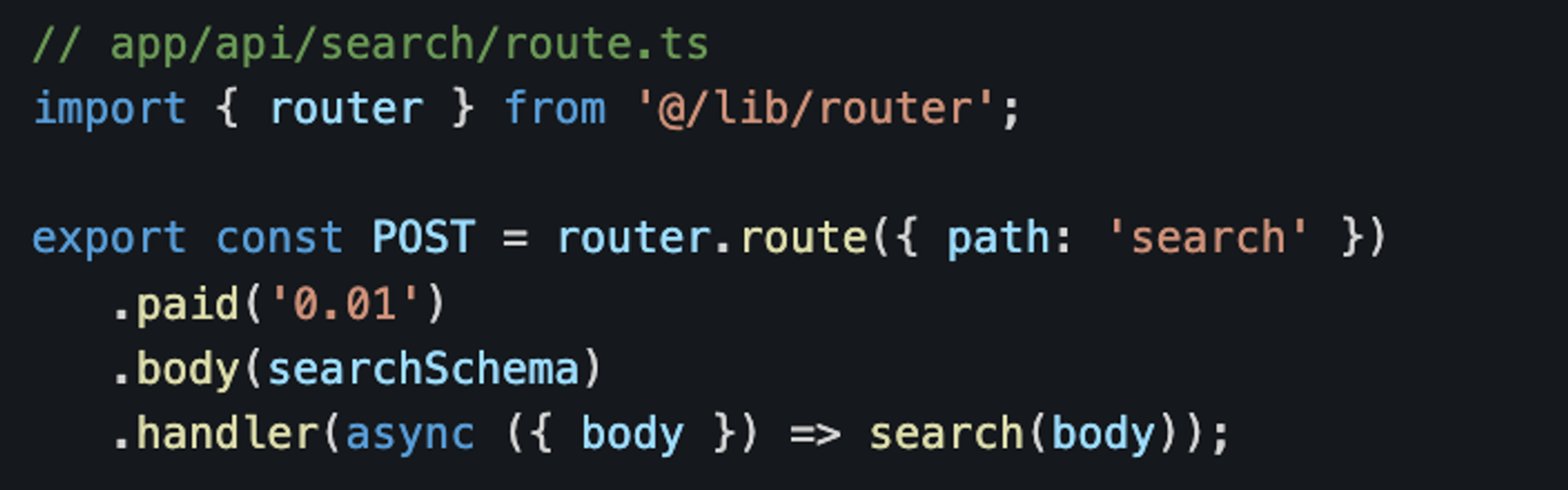 Example Router Route