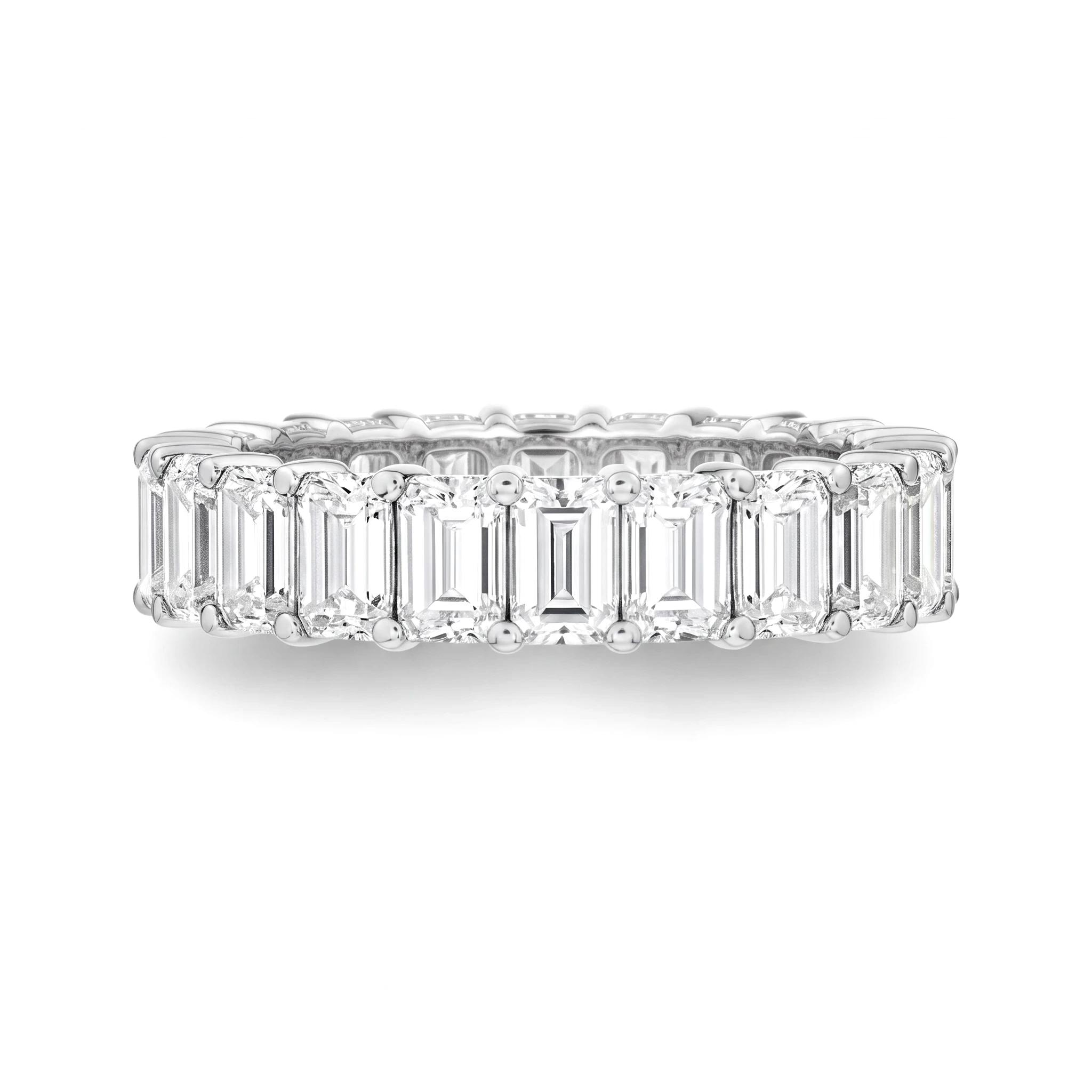 Emerald Cut Eternity Band