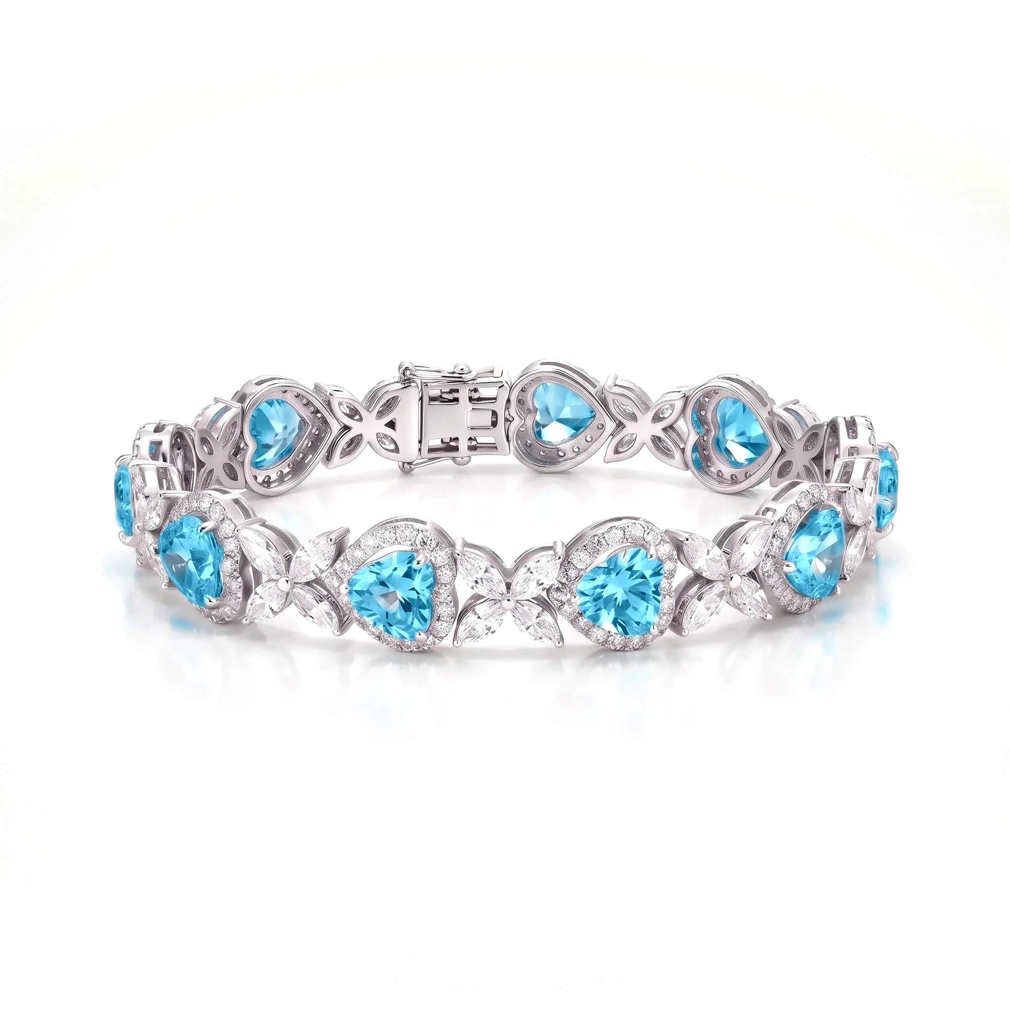 Love & Luck Bracelet / Blue Hearts