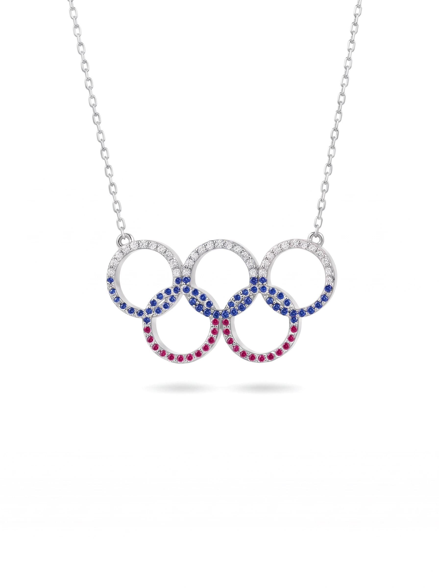 Olympic Russia Pendant, White Gold