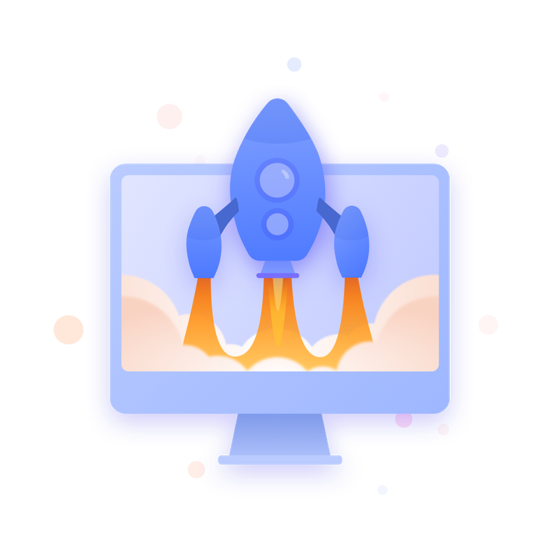 immagine di un razzo su uno schermo di computer