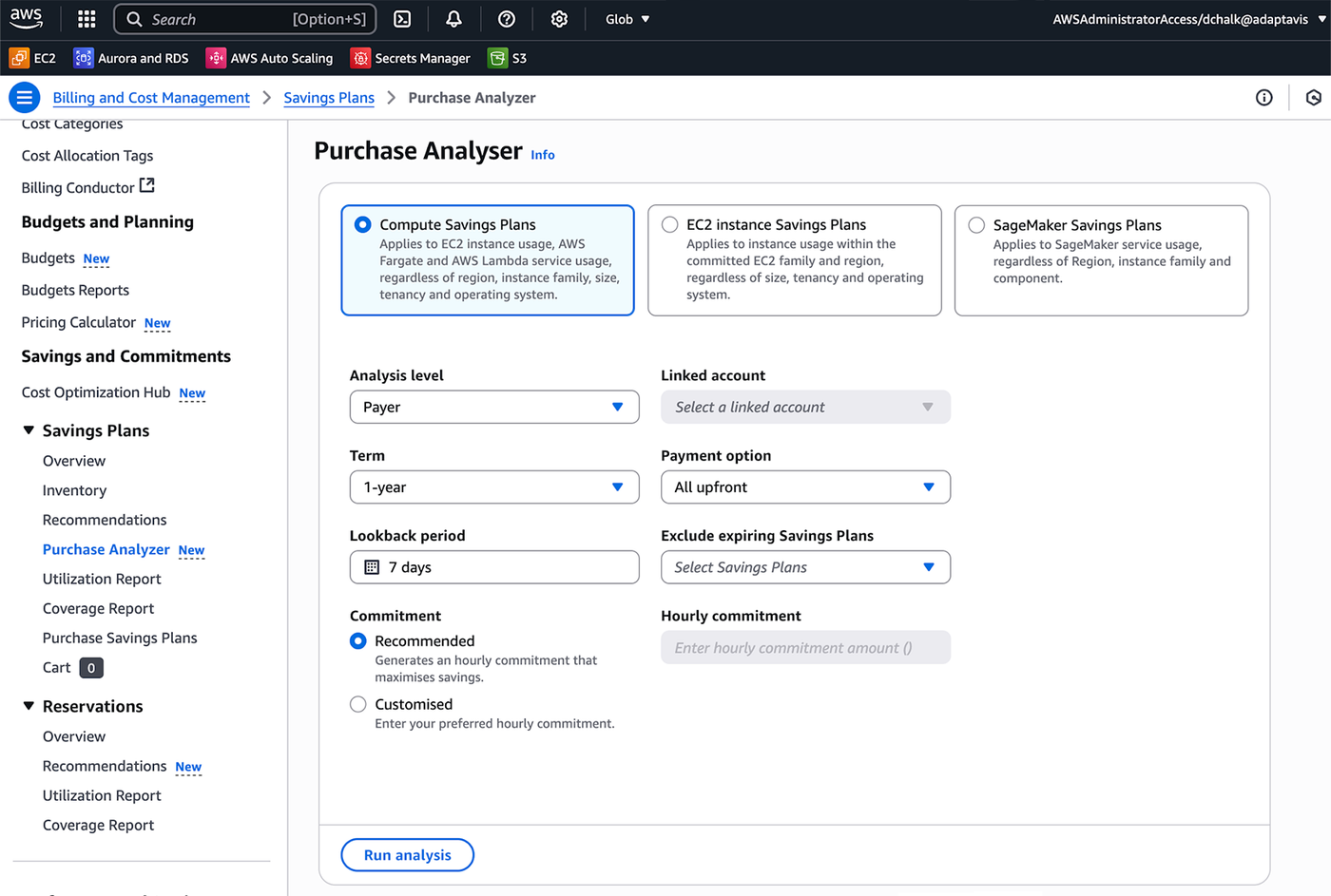 Image of purchase analyser dashboad