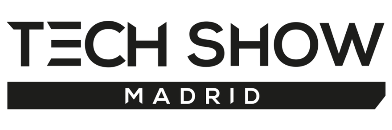 Logo Tech Show Madrid blanco y negro