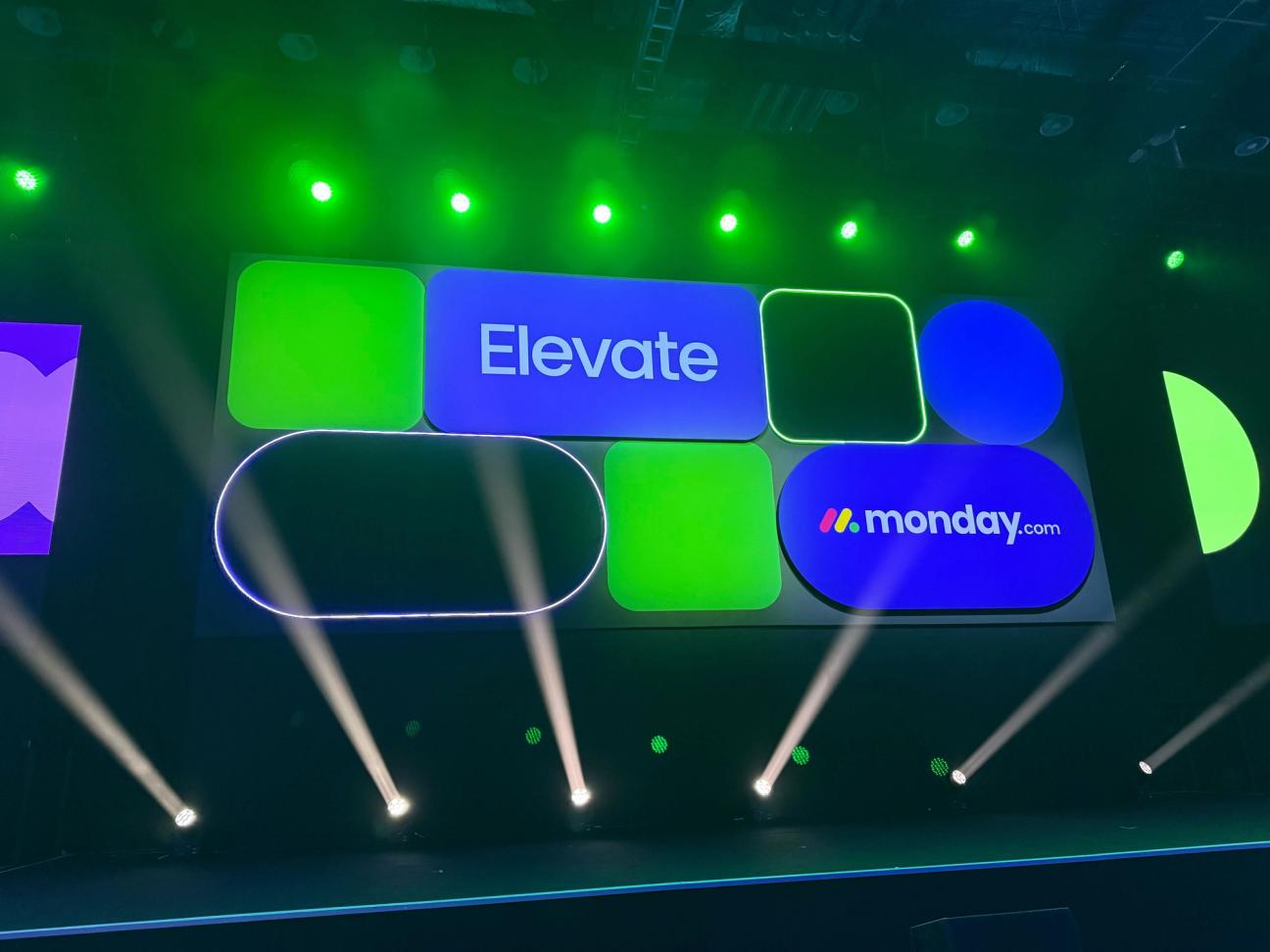 Lit stage at Elevate by monday.com in London