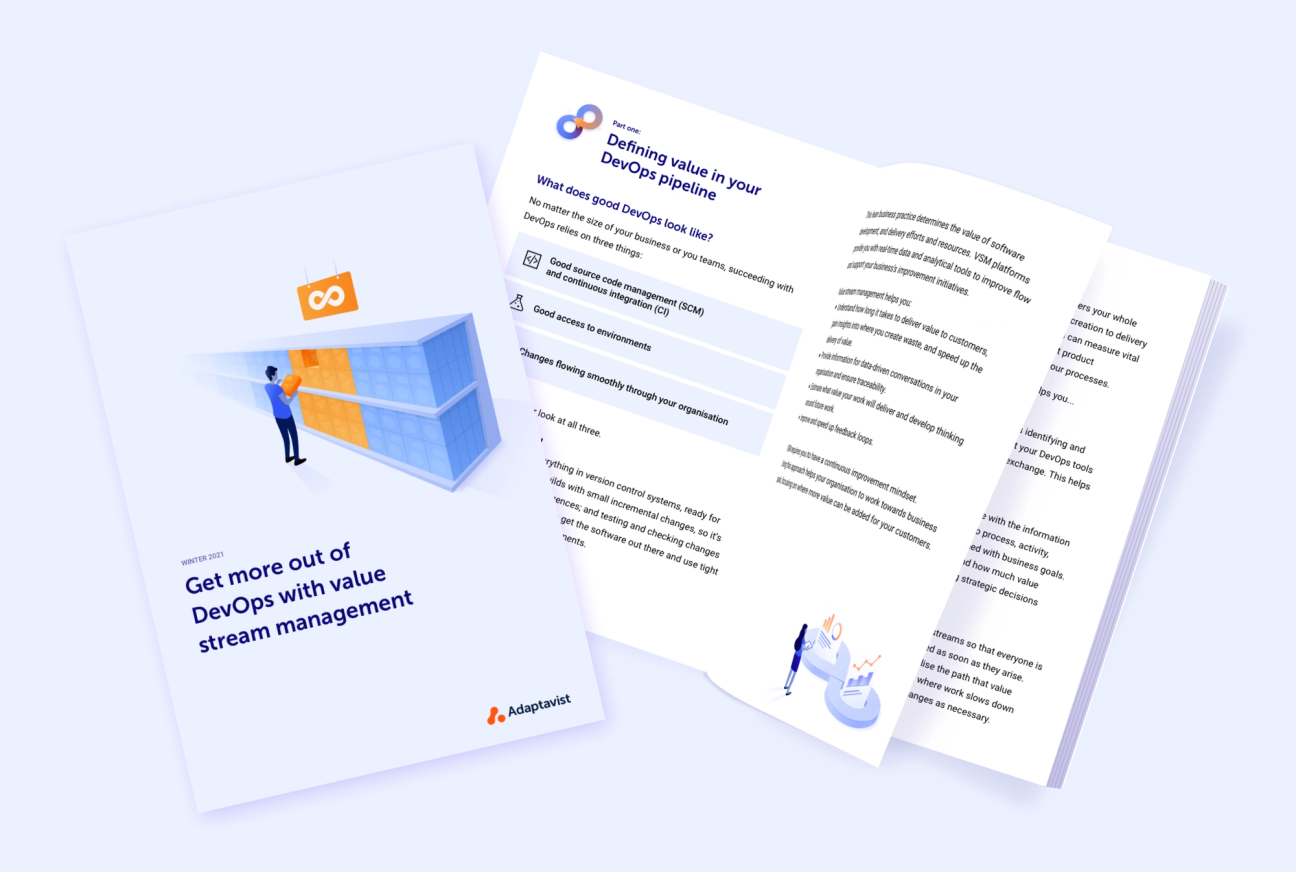 Get more out of DevOps with value stream management eBook cover
