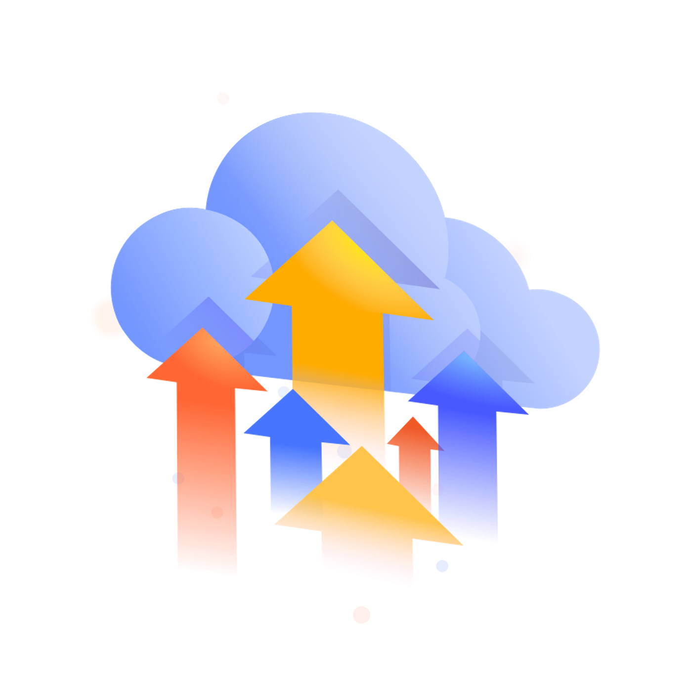 Una nube con flechas