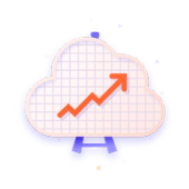 Illustration of a chart on a cloud