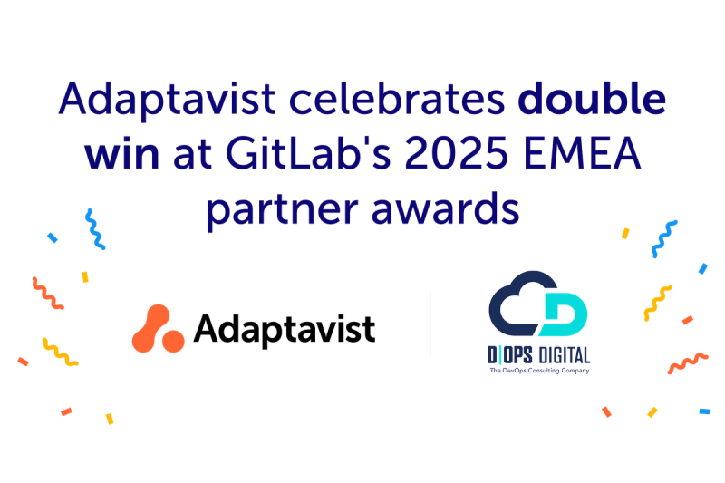 Award announcement image with Adaptavist and D|OPS logo