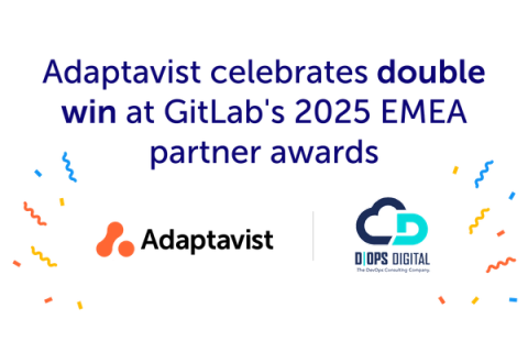Award announcement image with Adaptavist and D|OPS logo