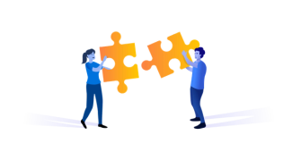 People with puzzle