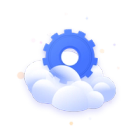 cog on a cloud icon