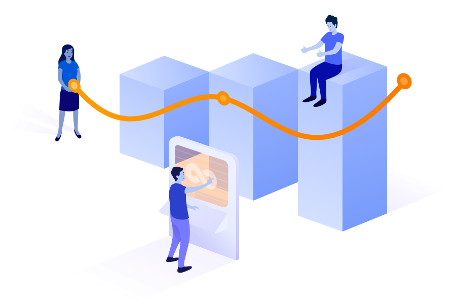 Three people and a graph