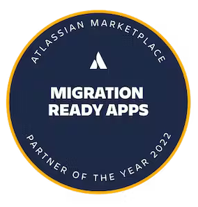 Atlassian Marketplace Partner of the Year 2022: Migration Ready Apps badge