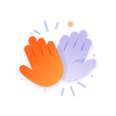 High-fiving to represent collaboration
