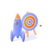 Rocket and target