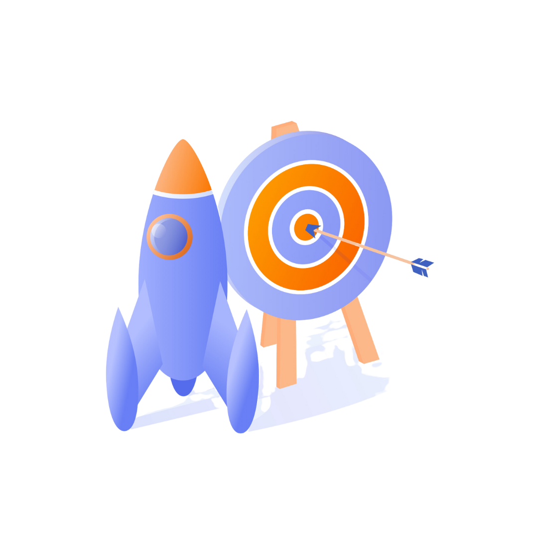 Cohete al lado de una diana