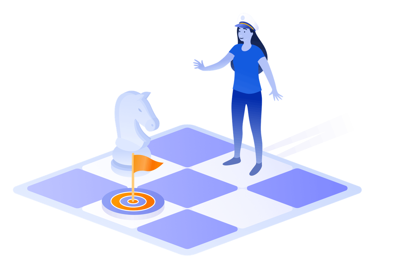 Person on chess board