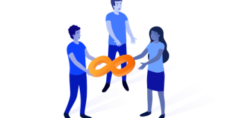 people holding devops infinity loop