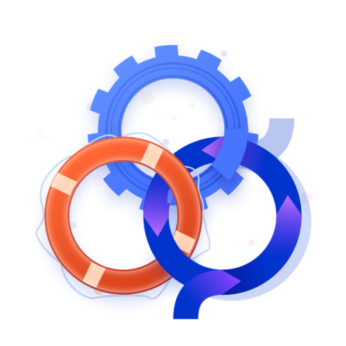 Drei ineinandergreifende Ringe