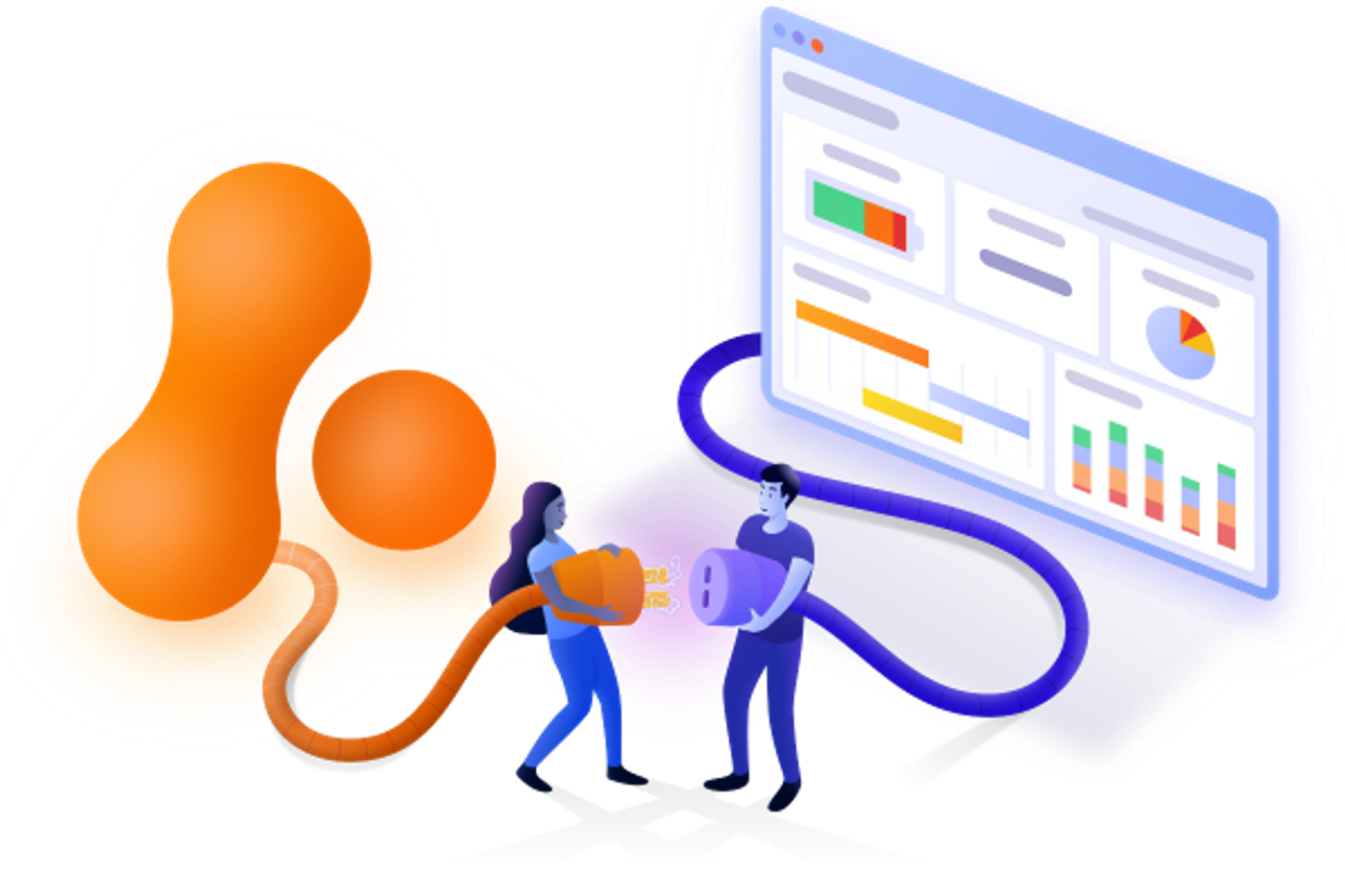 Adaptavist logo connecting to a desktop
