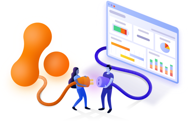 Adaptavist logo plugging into screen
