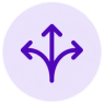 arrows going in different directions