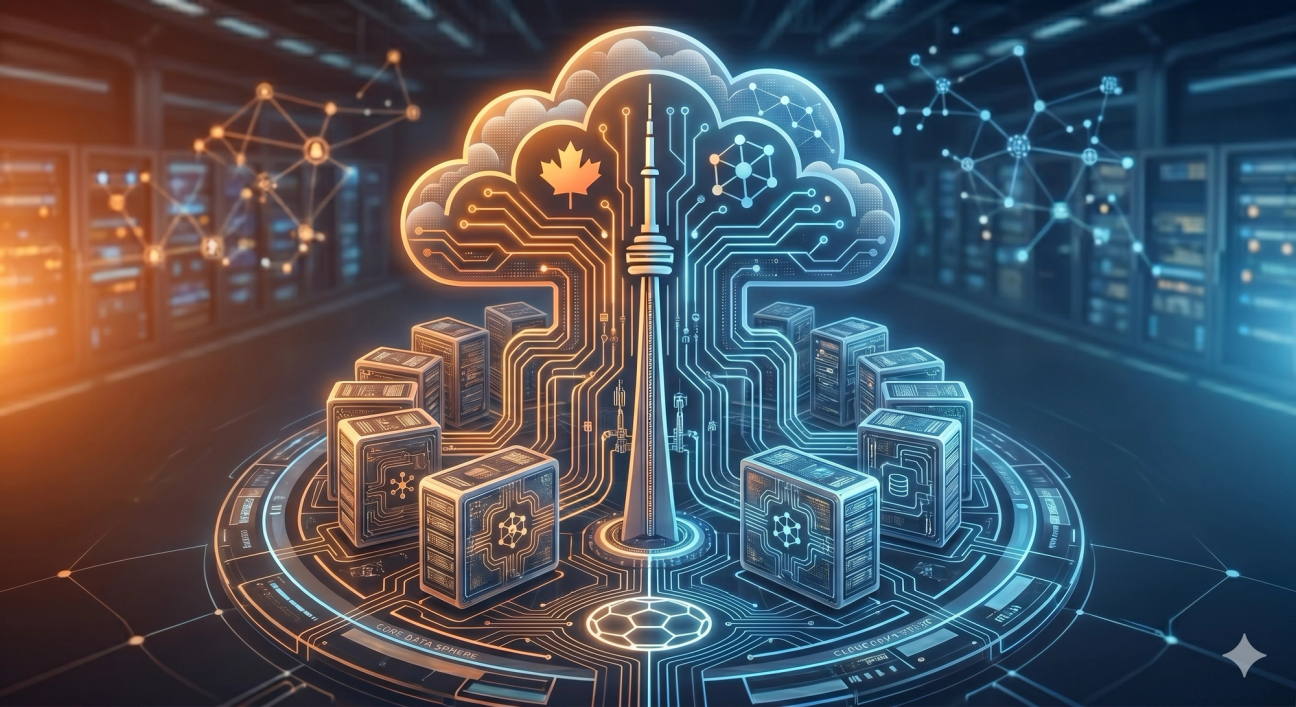 toronto cn tower and data center visuals