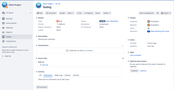 Adaptavist Assist screenshot