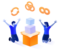 People with boxes