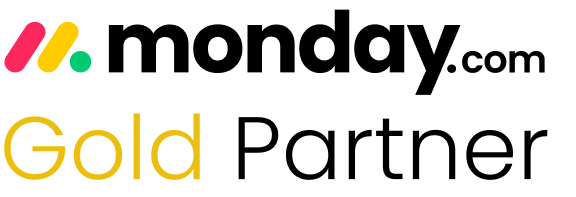 monday.com Gold partner badge