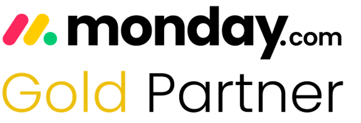 monday.com Gold partner badge