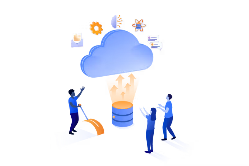 People surrounding cloud 