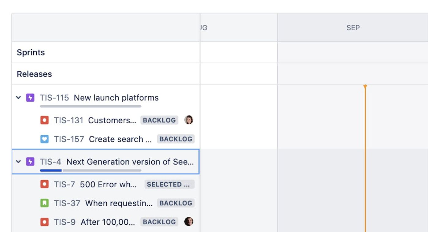 Screenshot showing step one of how to get the big-picture view of your agile project management in Jira.