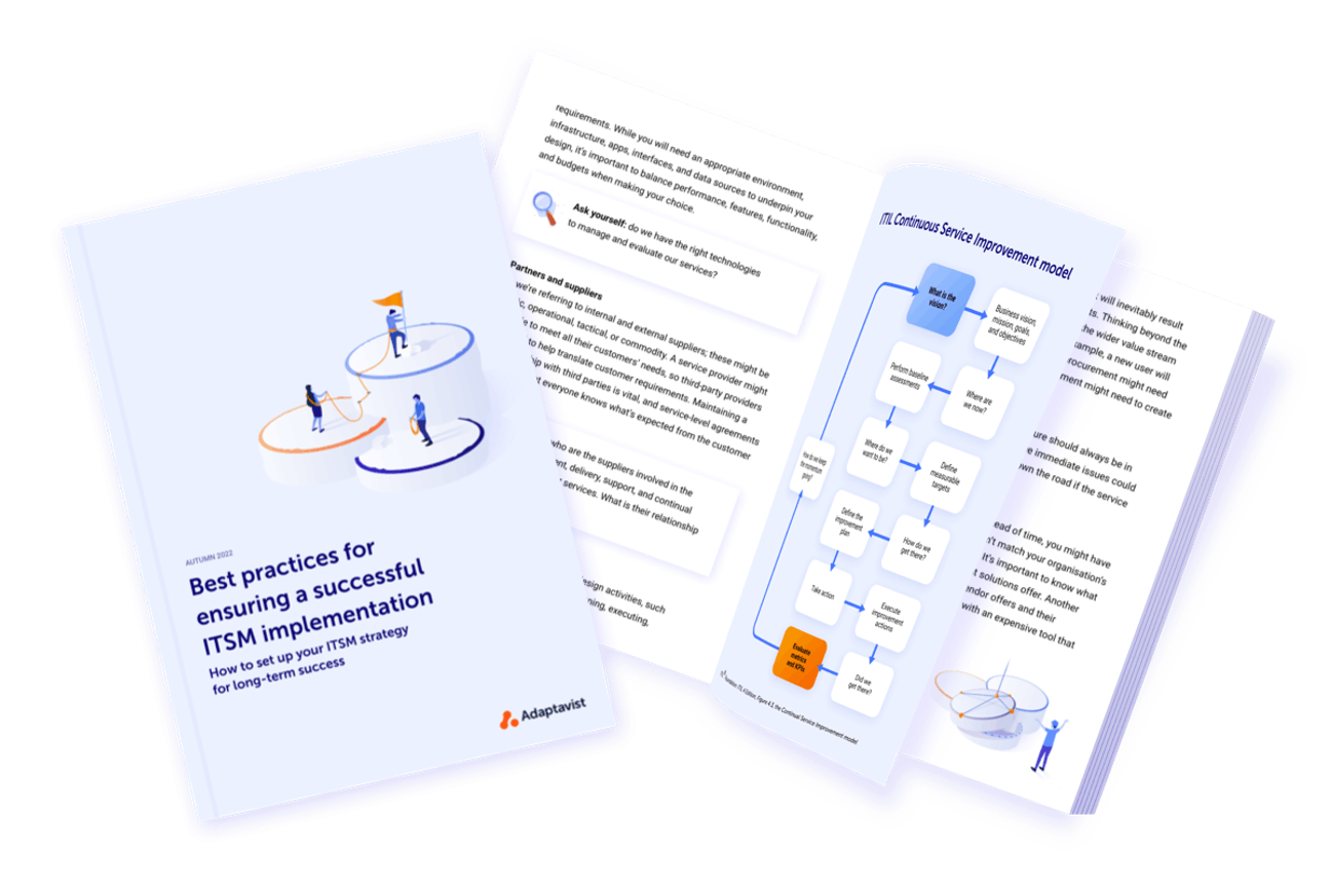 ITSM uygulamaları için en iyi uygulamalar ebook'unun açık görüntüsü