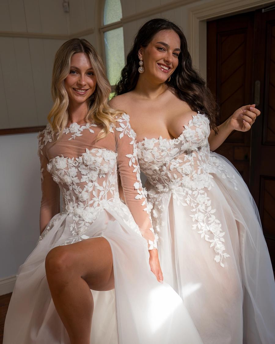 Romantic lace A line dress from Madi Lane Bridal Collection