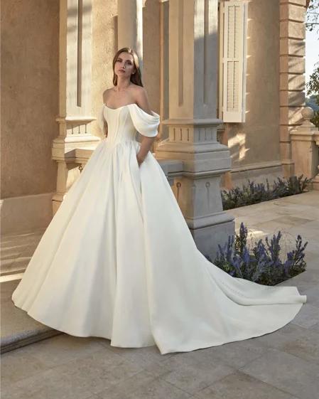 Romantic ball gown wedding dress from St. Patrick's by Pronovias collection