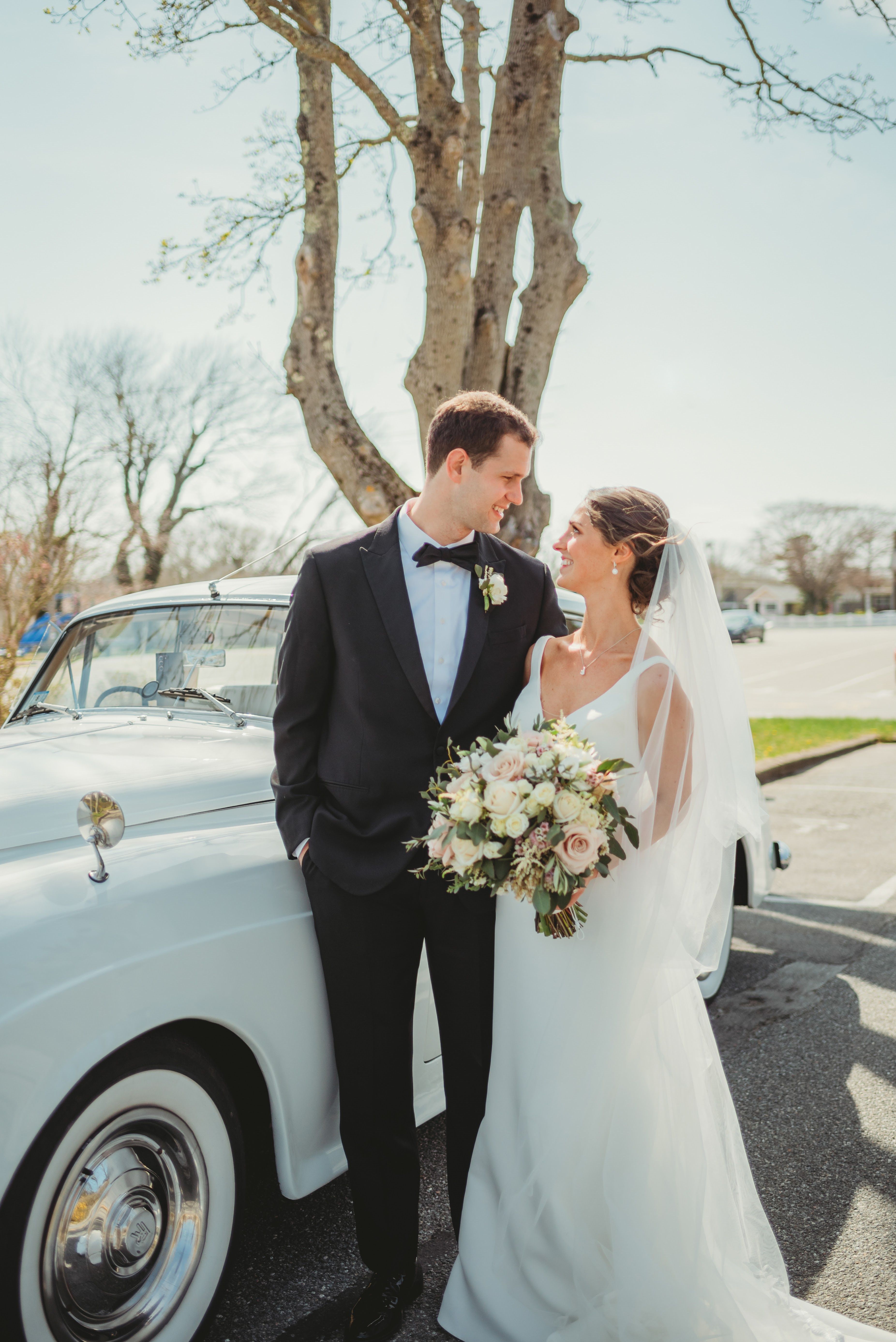 Bride celebrating her wedding day in a romantic designer gown from Aleana’s Bridal