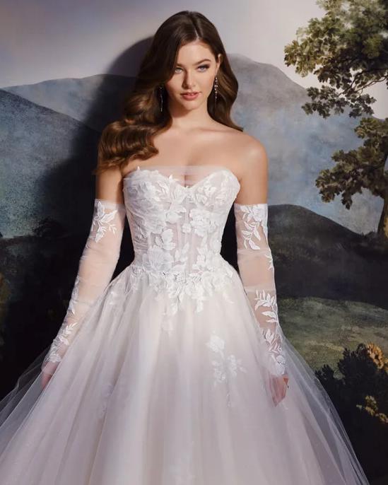 Romantic lace A line dress from Martin Thornburg Bridal Collection